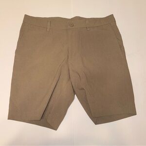Roundtree & Yorke Performance Shorts Mens 34 Khaki Golf Casual Lightweight